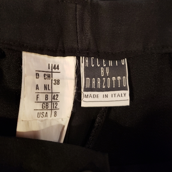 ACCENTO BY MARZOTTO black tan pinstripe blazer pantsuit EUC - Picture 3 of 6